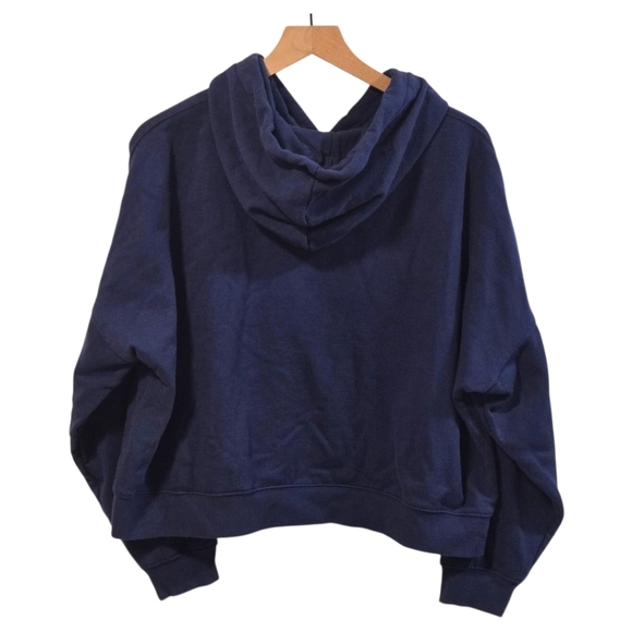 Walt Disney World 50th Anniversary Navy Iridescent Rose Gold Cropped Hoodie Xl - Picture 2 of 7